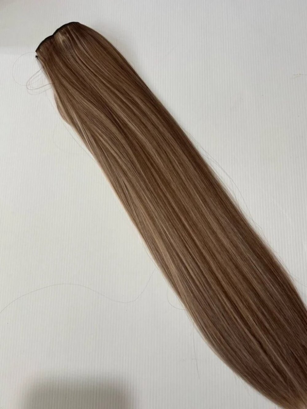 Human hair blend Light Brown With Light Blonde highlights Hair Extensions 24 in - Picture 8 of 8